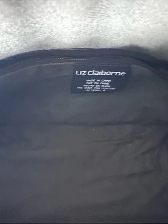 Liz Claiborne Brown Patterned Shoulder Satchel with Dark Trim - Picture 9 of 10